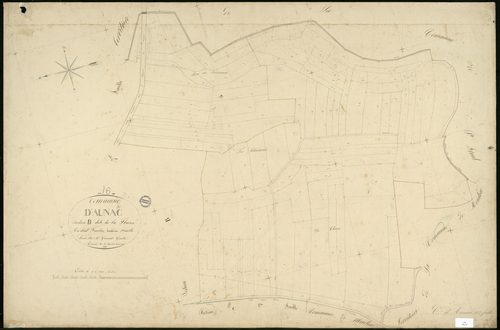 Aunac - 3 P 23/12 - Section B dite de la Plaine. Feuille 8.  | 1845