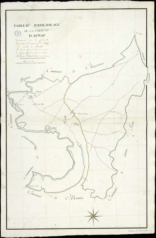 Aunac - 3 P 23/AC1 - Tableau d'assemblage  | 1810
