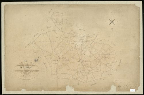 Aussac-Vadalle - 3 P 24/1 - Tableau d'assemblage.  | 1844