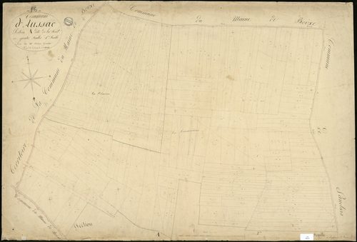 Aussac-Vadalle - 3 P 24/2 - Section A dite de la Forêt. Feuille 1.  | 1844