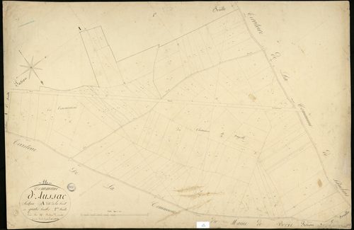 Aussac-Vadalle - 3 P 24/3 - Section A dite de la Forêt. Feuille 2.  | 1844