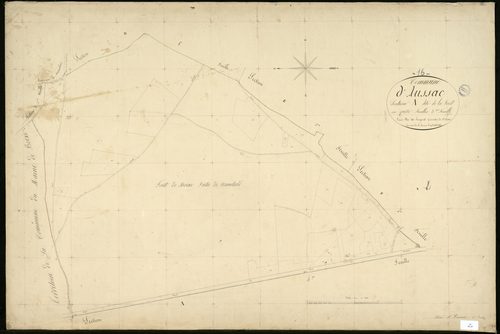 Aussac-Vadalle - 3 P 24/4 - Section A dite de la Forêt. Feuille 3.  | 1844