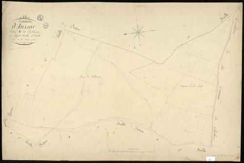 Aussac-Vadalle - 3 P 24/6 - Section B dite de Raveau. Feuille 1.  | 1844