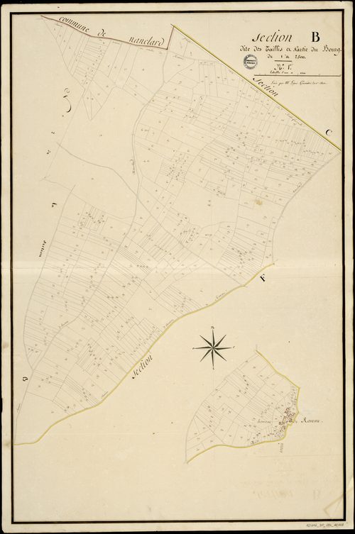 Aussac-Vadalle - 3 P 24/AC3 - Section B dite des Taillis et partie du Bourg  | 1810
