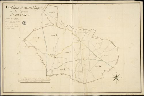 Aussac-Vadalle - 3 P 24/AC1 - Tableau d'assemblage  | 1810