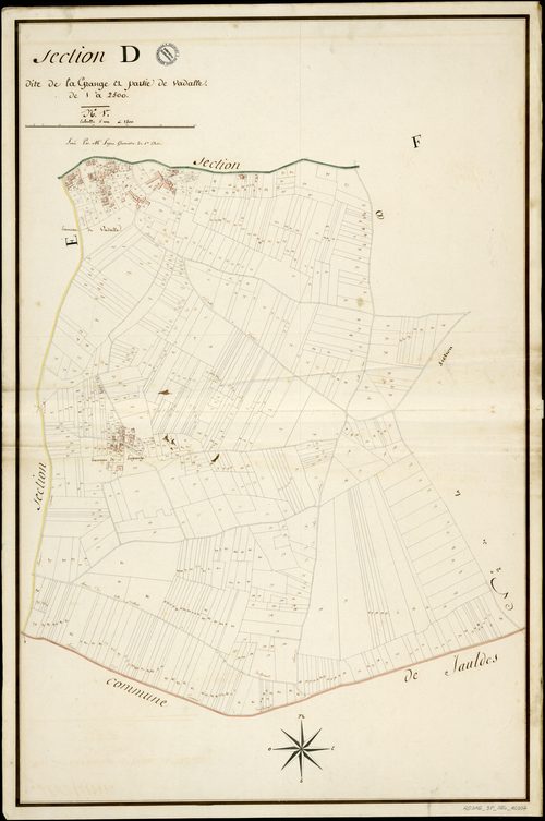 Aussac-Vadalle - 3 P 24/AC7 - Section D dite de la Grange et partie de Vadalle  | 1810