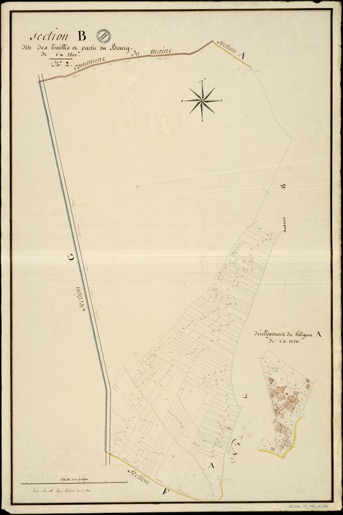 Aussac-Vadalle - 3 P 24/AC4 - Section B dite des Taillis et partie du Bourg  | 1810