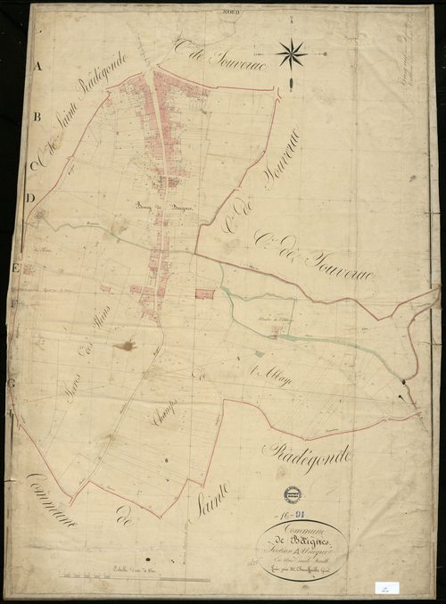Baignes-Sainte-Radegonde - 3 P 25/2 - Section A. Feuille 1.  | 1825