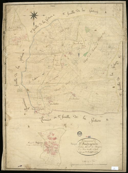 Baignes-Sainte-Radegonde - 3 P 25/3 - Section A dite de Baignes. Feuille 1.  | 1825