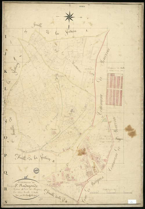 Baignes-Sainte-Radegonde - 3 P 25/4 - Section A dite de Baignes. Feuille 2.  | 1825