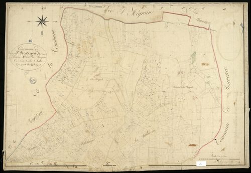 Baignes-Sainte-Radegonde - 3 P 25/5 - Section A dite de Baignes. Feuille 3.  | 1825