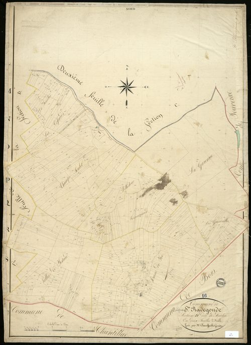 Baignes-Sainte-Radegonde - 3 P 25/11 - Section D dite de Matelon. Feuille 2.  | 1825