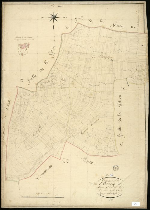 Baignes-Sainte-Radegonde - 3 P 25/12 - Section E dite de Foi. Feuille 1.  | 1825