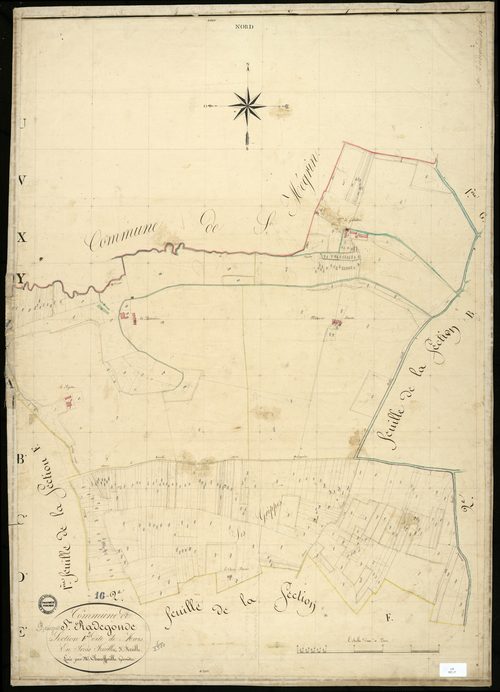 Baignes-Sainte-Radegonde - 3 P 25/17 - Section F dite de Mars. Feuille 3.  | 1825