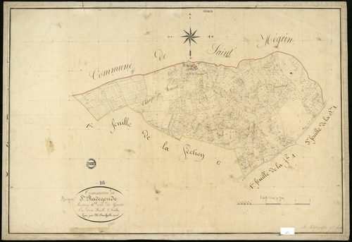 Baignes-Sainte-Radegonde - 3 P 25/19 - Section G dite de Guître. Feuille 2.  | 1825