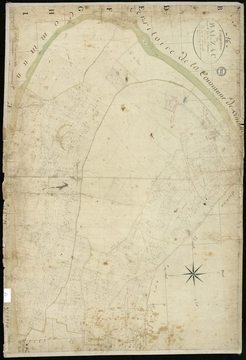 Balzac - 3 P 26/6 - Section C dite du Château. Feuille 1.  | 1824