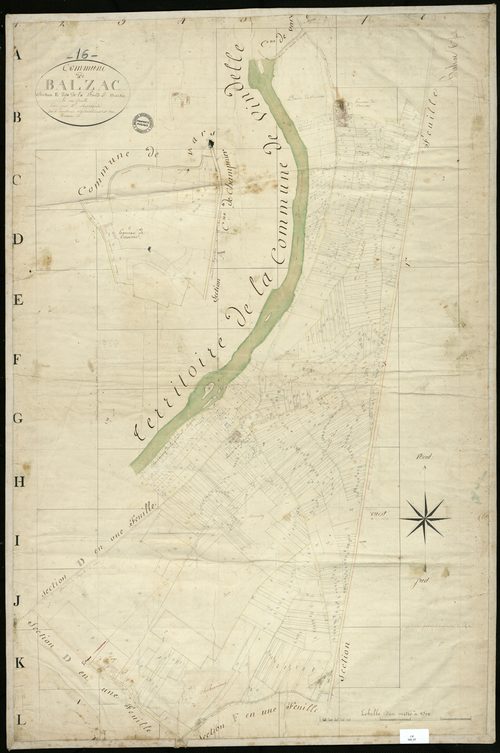 Balzac - 3 P 26/8 - Section E dite de la Fond Saint Martin. Feuille 1.  | 1824