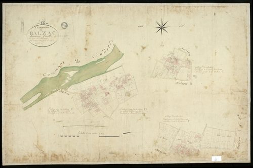 Balzac - 3 P 26/5 - Section B : portion du village des Chabot, développement des sections B C D F.  | 1824