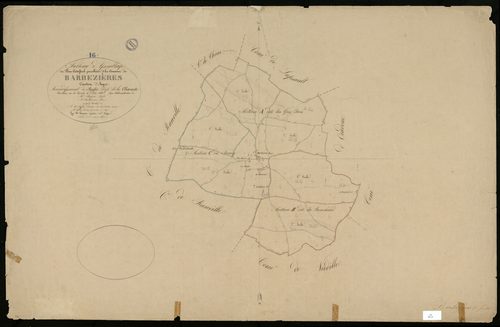 Barbezières - 3 P 27/1 - Tableau d'assemblage.  | 1831
