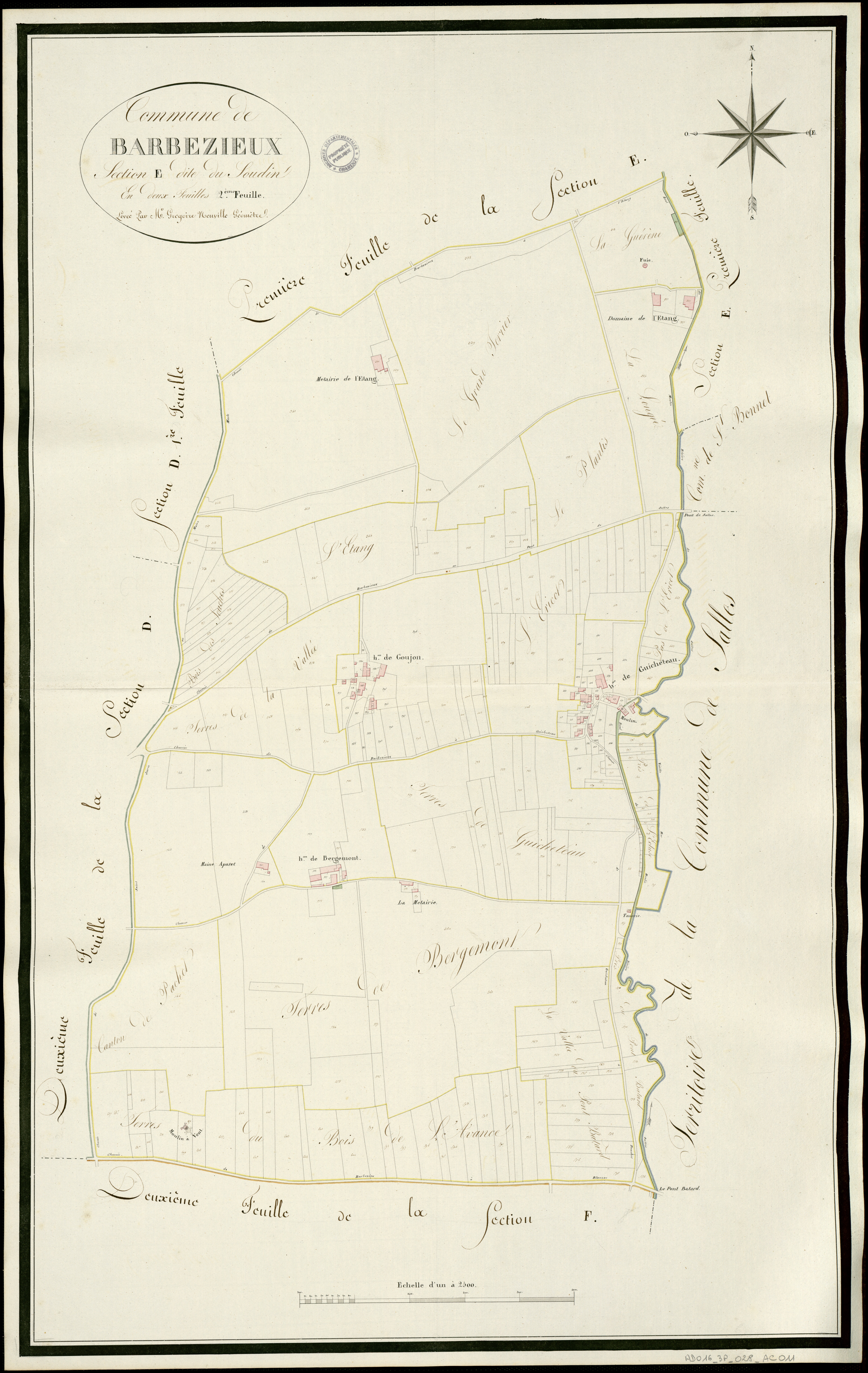Barbezieux-Saint-Hilaire - 3 P 28/AC11 - Section E dite du Soudin  | 1812