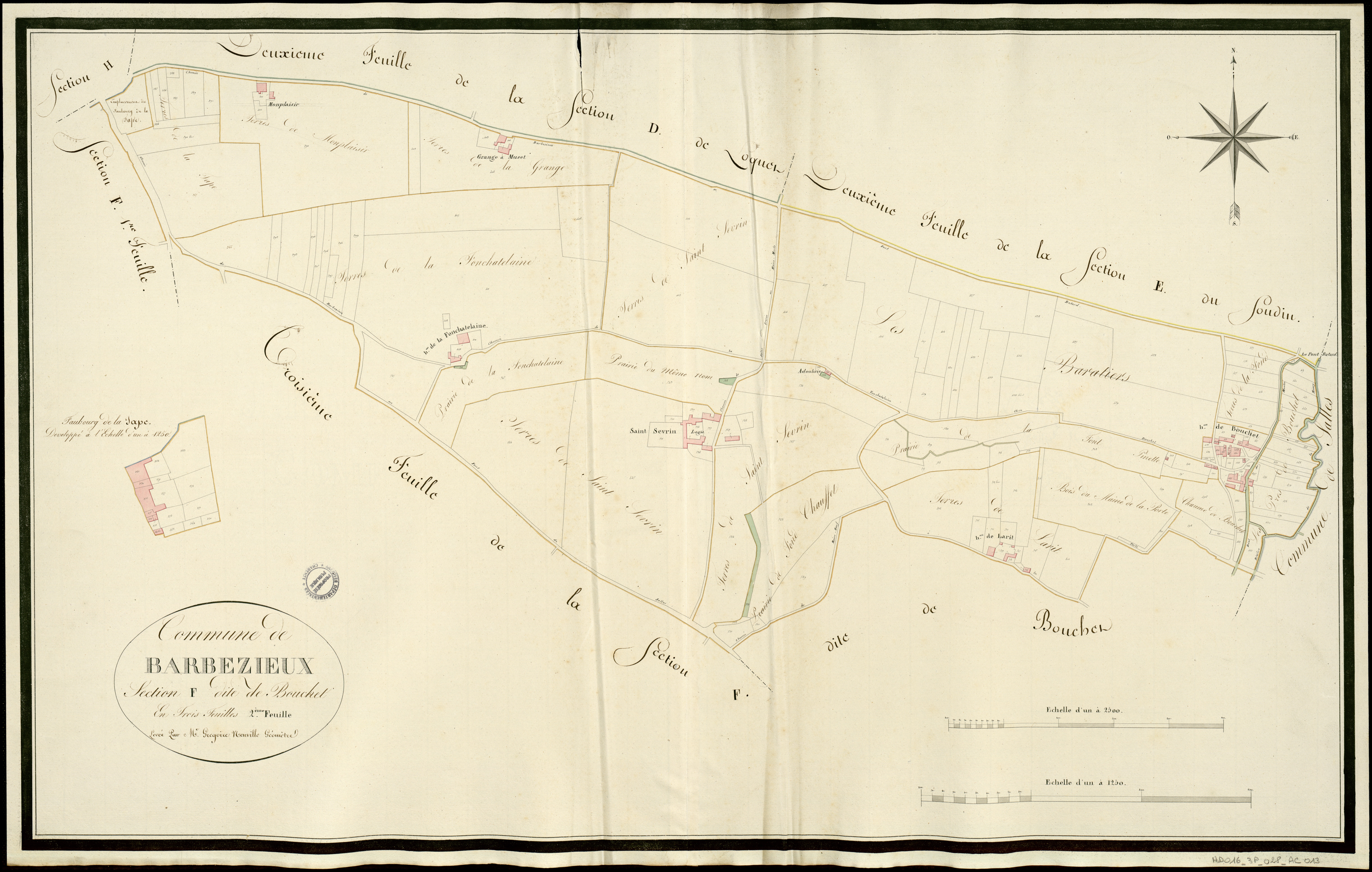 Barbezieux-Saint-Hilaire - 3 P 28/AC13 - Section F dite de Bouchet  | 1812