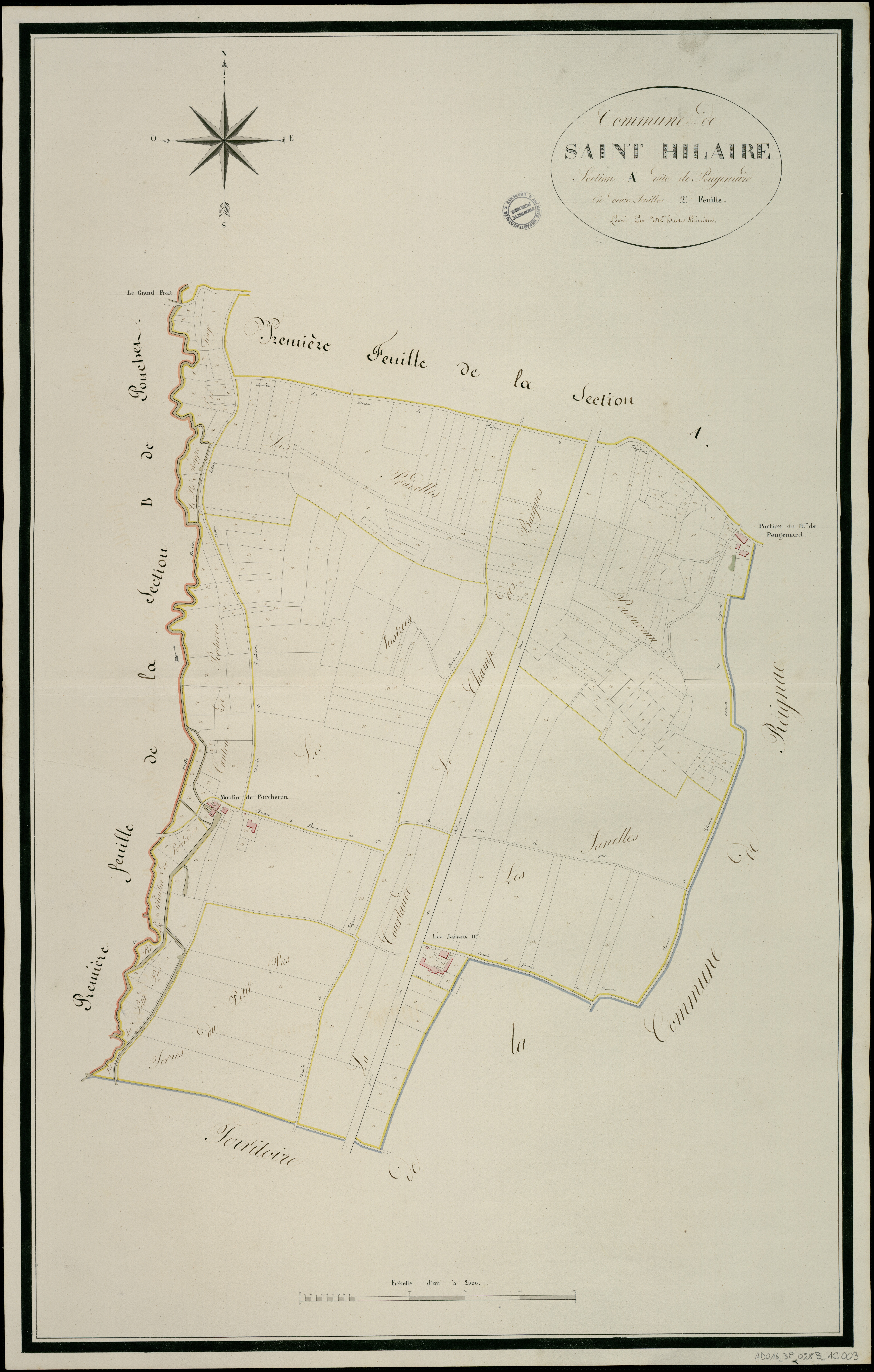 Barbezieux-Saint-Hilaire - 3 P 28B/AC3 - Section A dite de Peugemard  | 1810