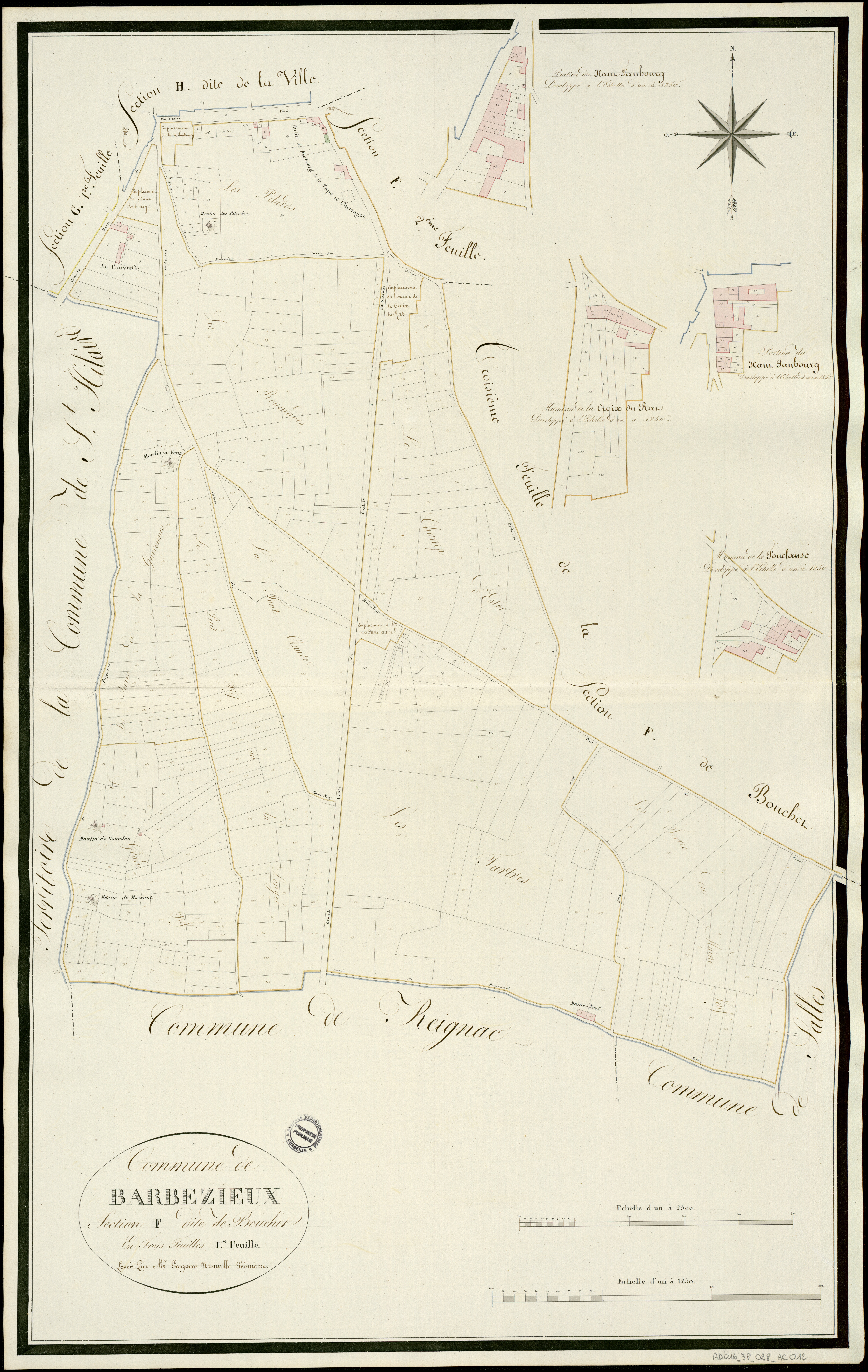 Barbezieux-Saint-Hilaire - 3 P 28/AC12 - Section F dite de Bouchet  | 1812