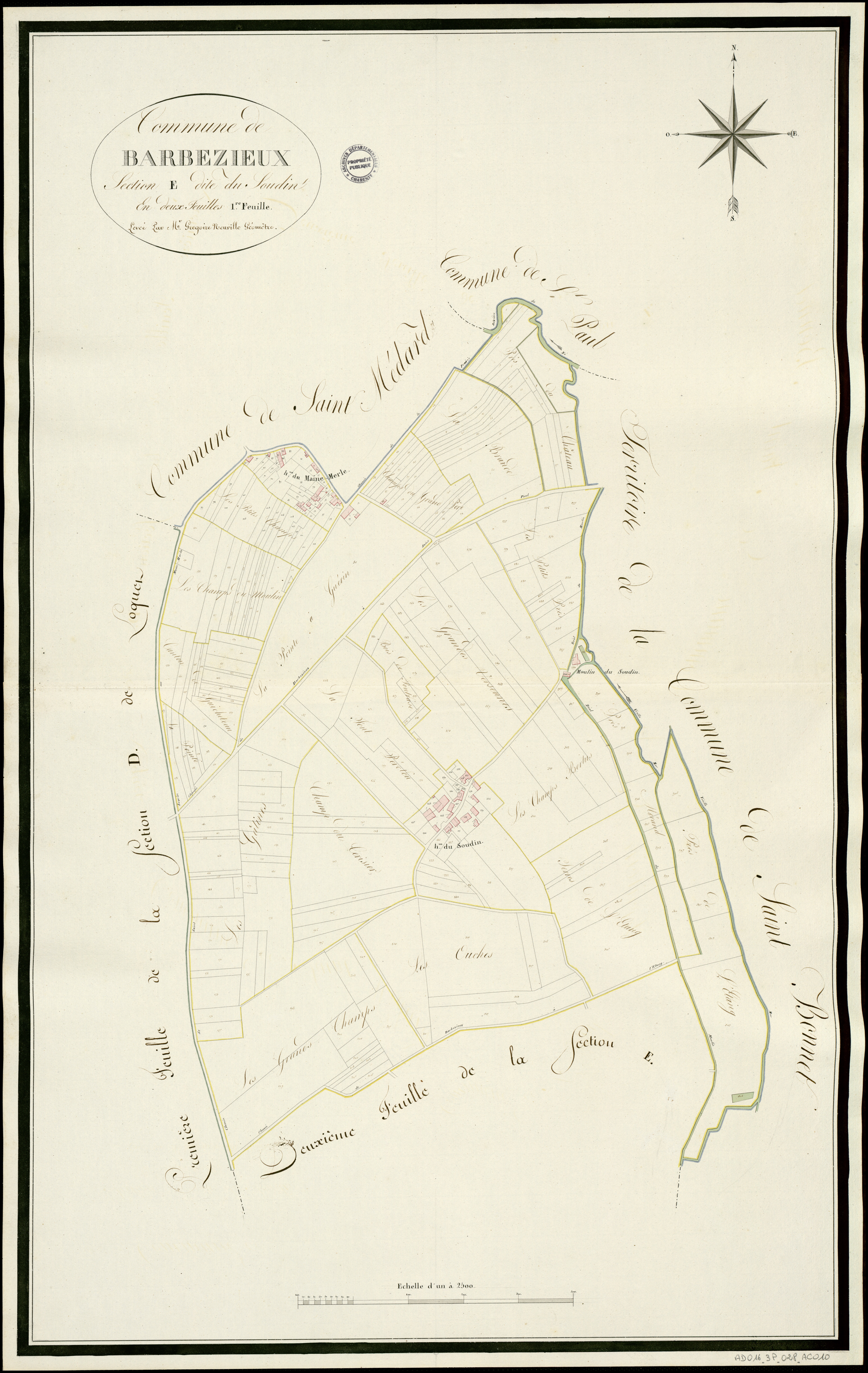 Barbezieux-Saint-Hilaire - 3 P 28/AC10 - Section E dite du Soudin  | 1812