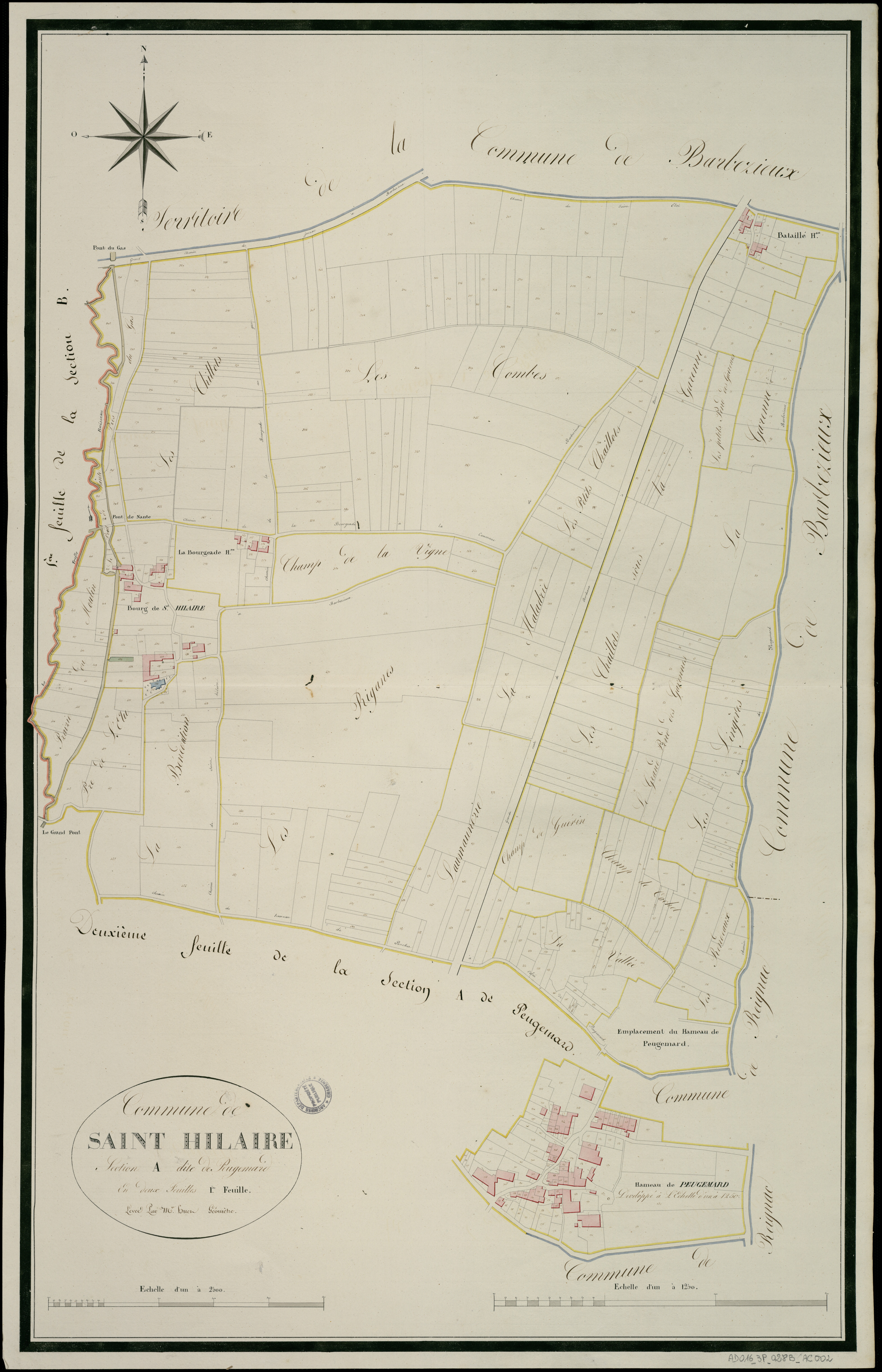 Barbezieux-Saint-Hilaire - 3 P 28B/AC2 - Section A dite de Peugemard  | 1810