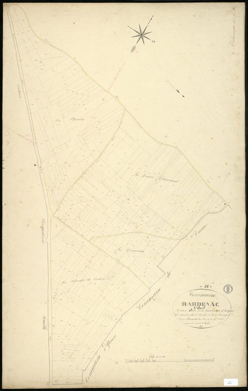Bardenac - 3 P 29/5 - Section A dite de la Moulinasse et Bousson. Feuille 2.  | 1835