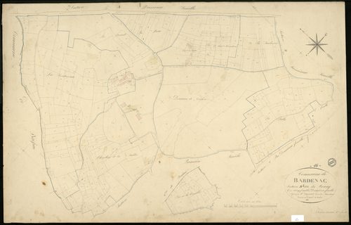 Bardenac - 3 P 29/7 - Section B dite du Bourg. Feuille 2.  | 1835