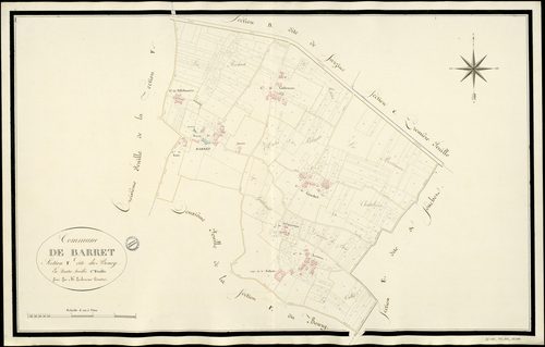 Barret - 3 P 30/AC11 - Section F dite du Bourg  | 1813