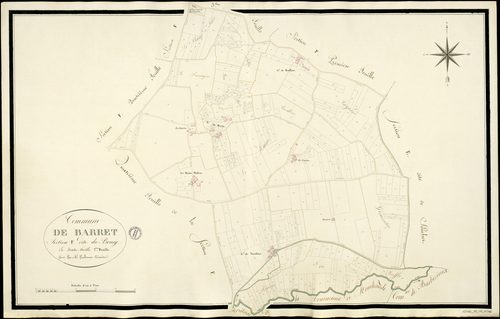 Barret - 3 P 30/AC12 - Section F dite du Bourg  | 1813
