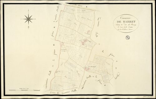 Barret - 3 P 30/AC13 - Section F dite du Bourg  | 1813