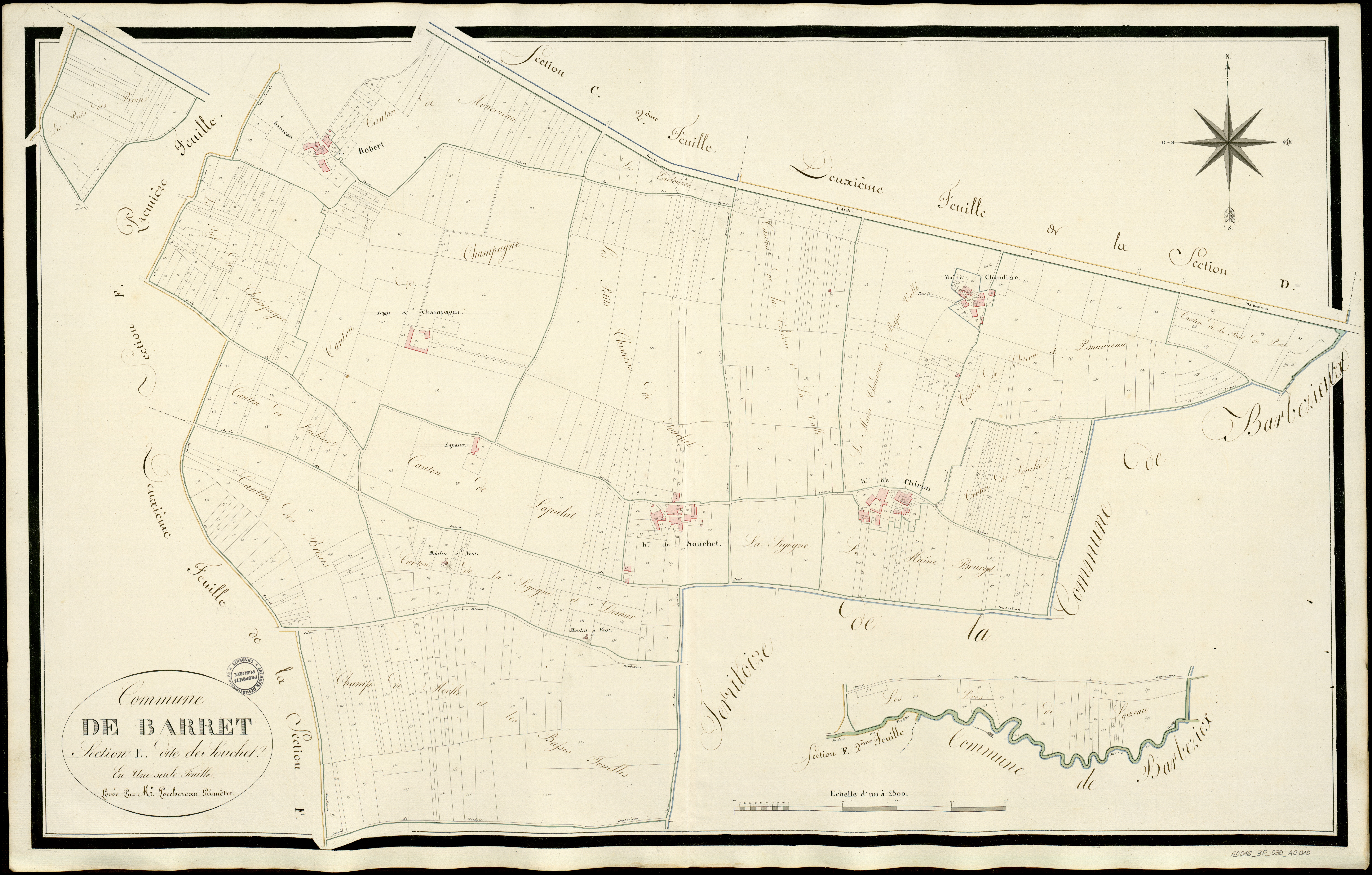 Barret - 3 P 30/AC10 - Section E dite des Souchet  | 1813