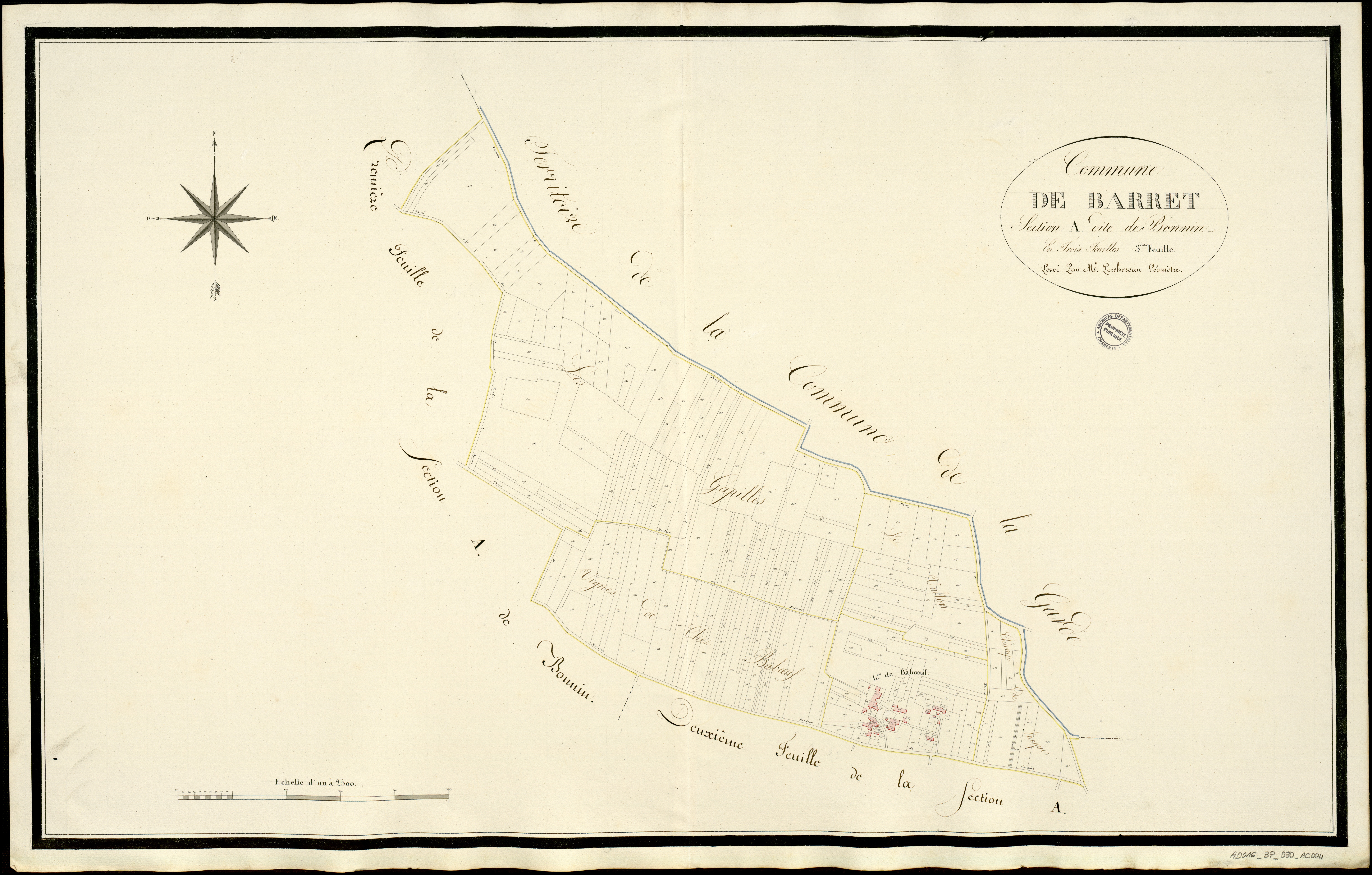 Barret - 3 P 30/AC4 - Section A dite de Bonnin  | 1813