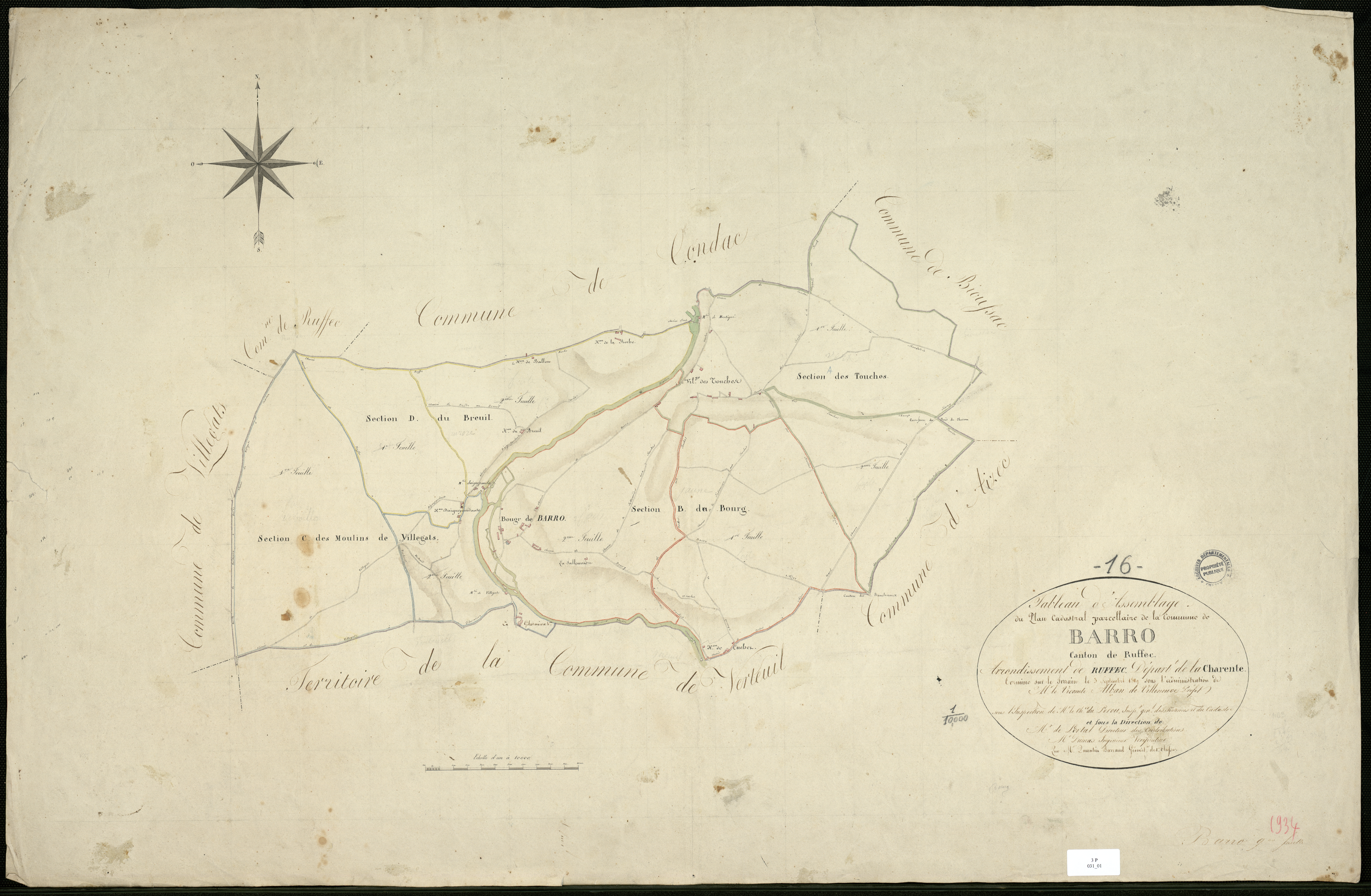 Barro - 3 P 31/1 - Tableau d'assemblage.  | 1819
