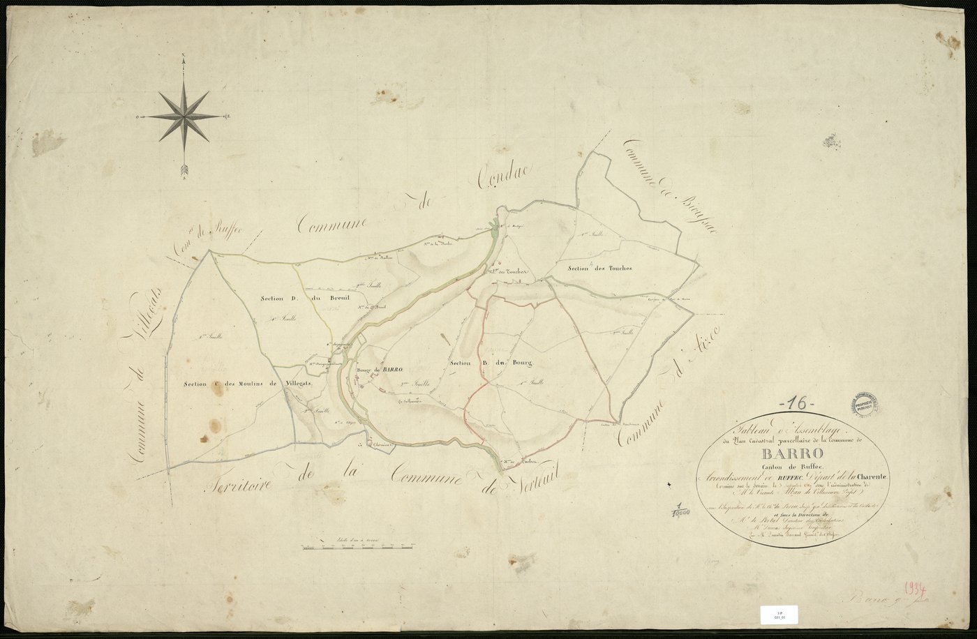 Barro - 3 P 31/1 - Tableau d'assemblage.  | 1819
