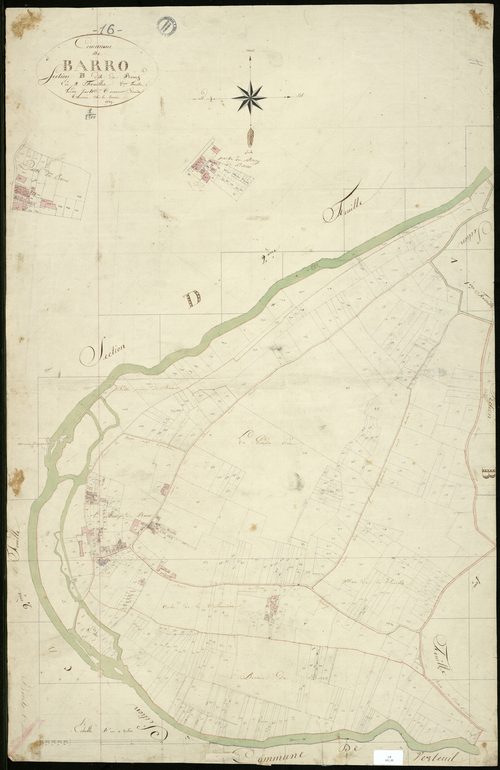 Barro - 3 P 31/5 - Section B dite du Bourg. Feuille 2.  | 1819