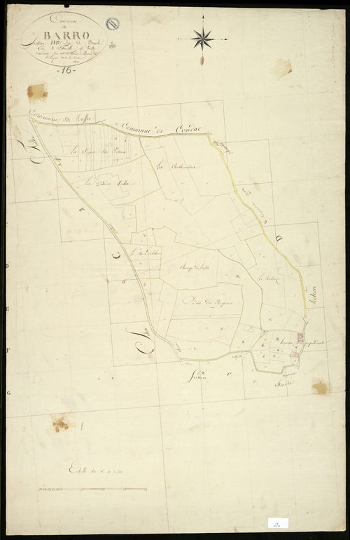 Barro - 3 P 31/8 - Section D dite du Breuil, développement du hameau du Cuchet. Feuille 1.  | 1819