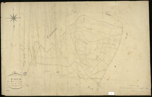 Bassac - 3 P 32/3 - Section B dite de l'Etang. Feuille 1.  | 1829