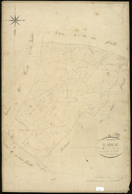Bassac - 3 P 32/4 - Section B dite de l'Etang. Feuille 2.  | 1829
