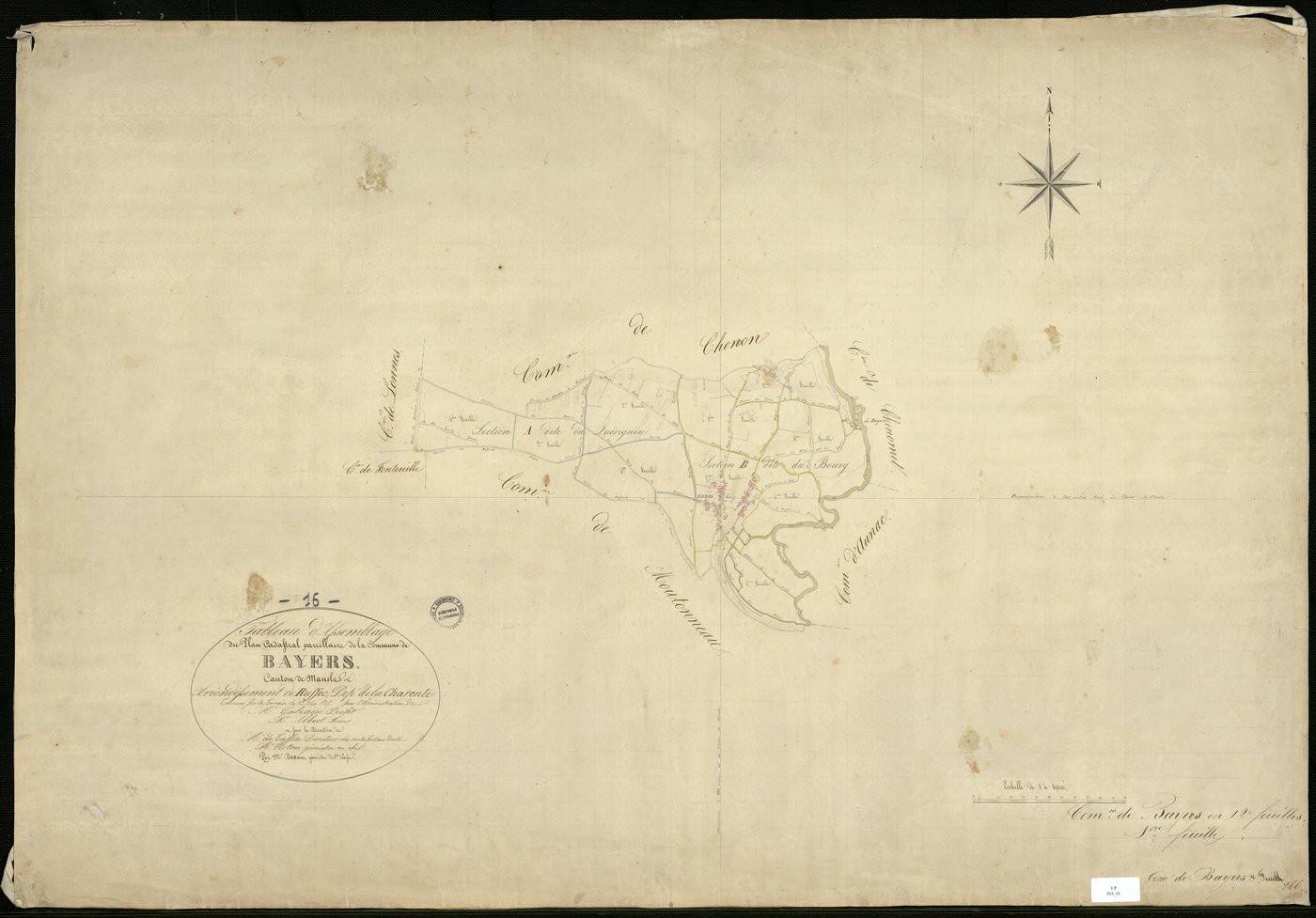 Bayers - 3 P 33/1 - Tableau d'assemblage.  | 1845