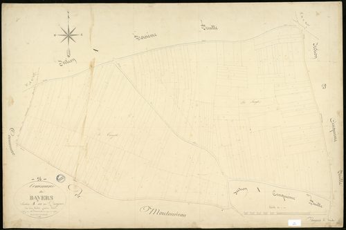 Bayers - 3 P 33/5 - Section A dite du Quérignou. Feuille 4.  | 1845