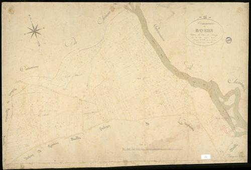 Bayers - 3 P 33/8 - Section B dite du Bourg. Feuille 2.  | 1845