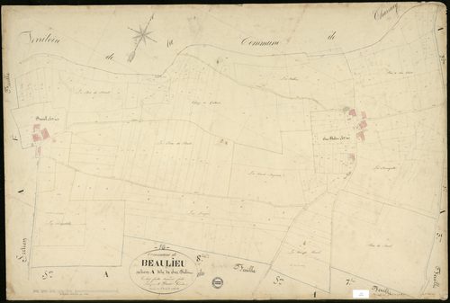 Beaulieu-sur-Sonnette - 3 P 35/3 - Section A dite de chez Phelix. Feuille 2.  | 1851
