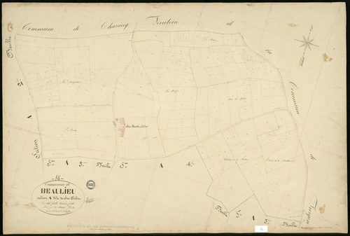 Beaulieu-sur-Sonnette - 3 P 35/4 - Section A dite de chez Phelix. Feuille 3.  | 1851