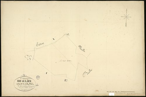 Beaulieu-sur-Sonnette - 3 P 35/5 - Section A dite de chez Phelix. Feuille 4.  | 1851