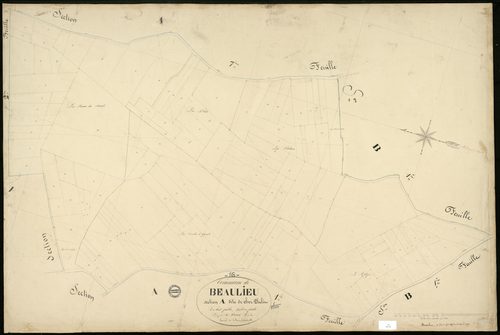 Beaulieu-sur-Sonnette - 3 P 35/9 - Section A dite de chez Phelix. Feuille 8.  | 1851