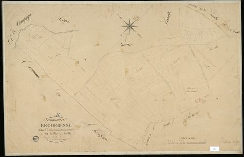 Bécheresse - 3 P 36/3 - Section A dite de chez Rouhaud et chez Boutrit. Feuille 2.  | 1836